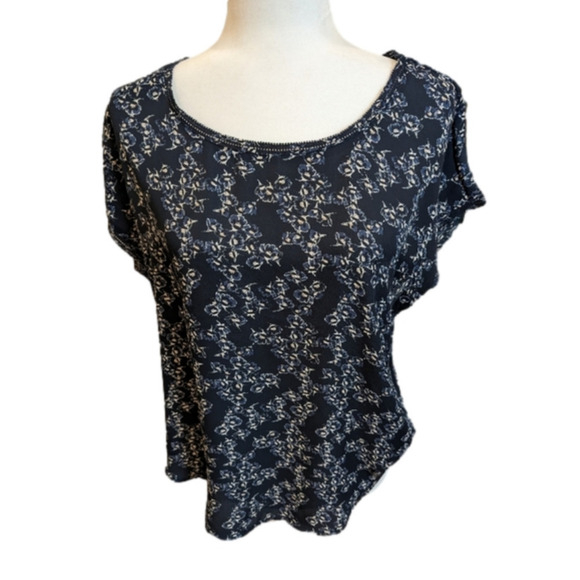 Banana Republic, Floral lightweight blouse. Cap sleeve, shirring size S - Picture 2 of 6